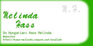 melinda hass business card